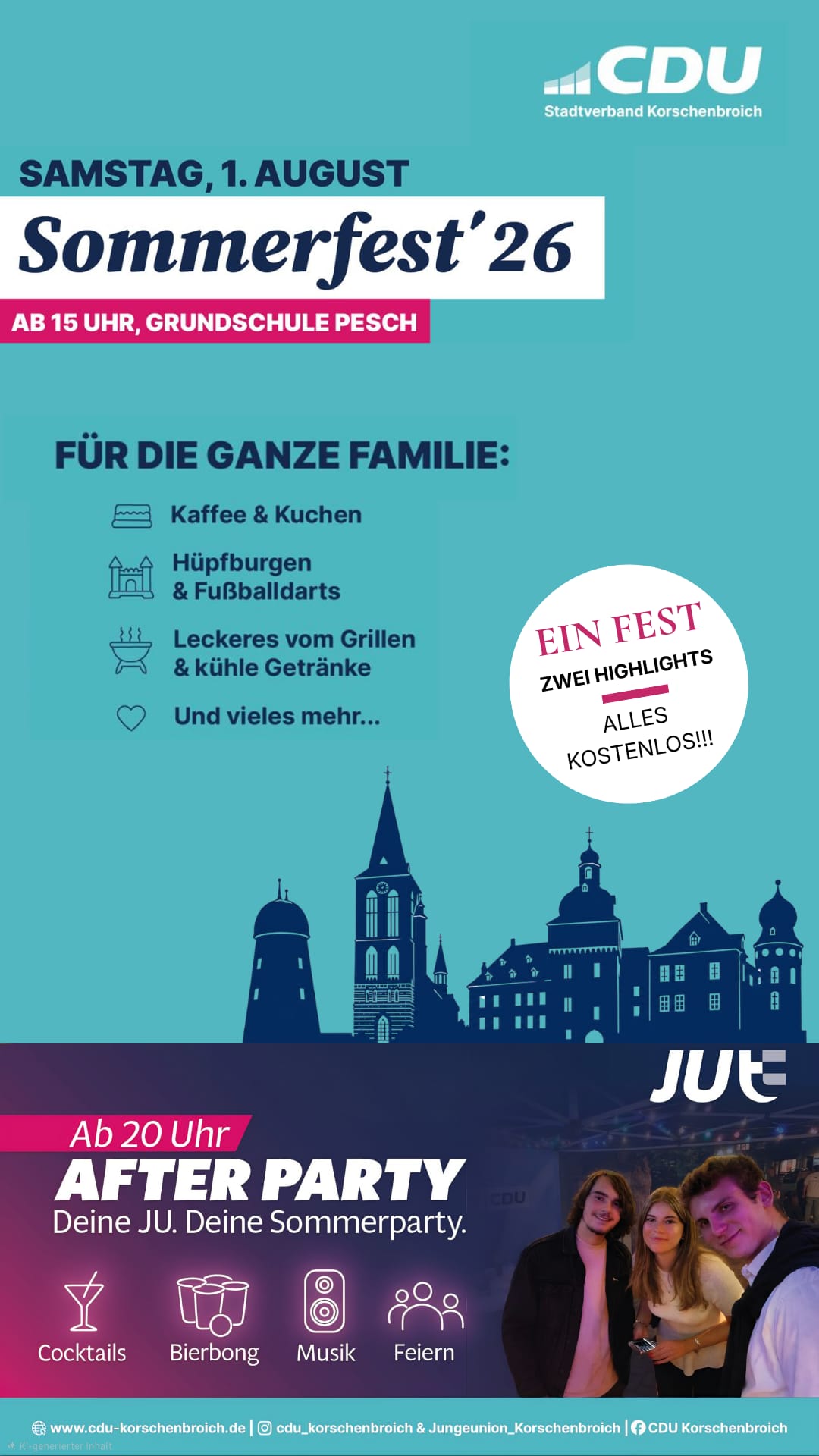 Plakat zum Sommerfest 2026